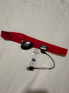 NWOT! - Myzone MZ-3 Heart Rate Monitor Chest Strap - Red